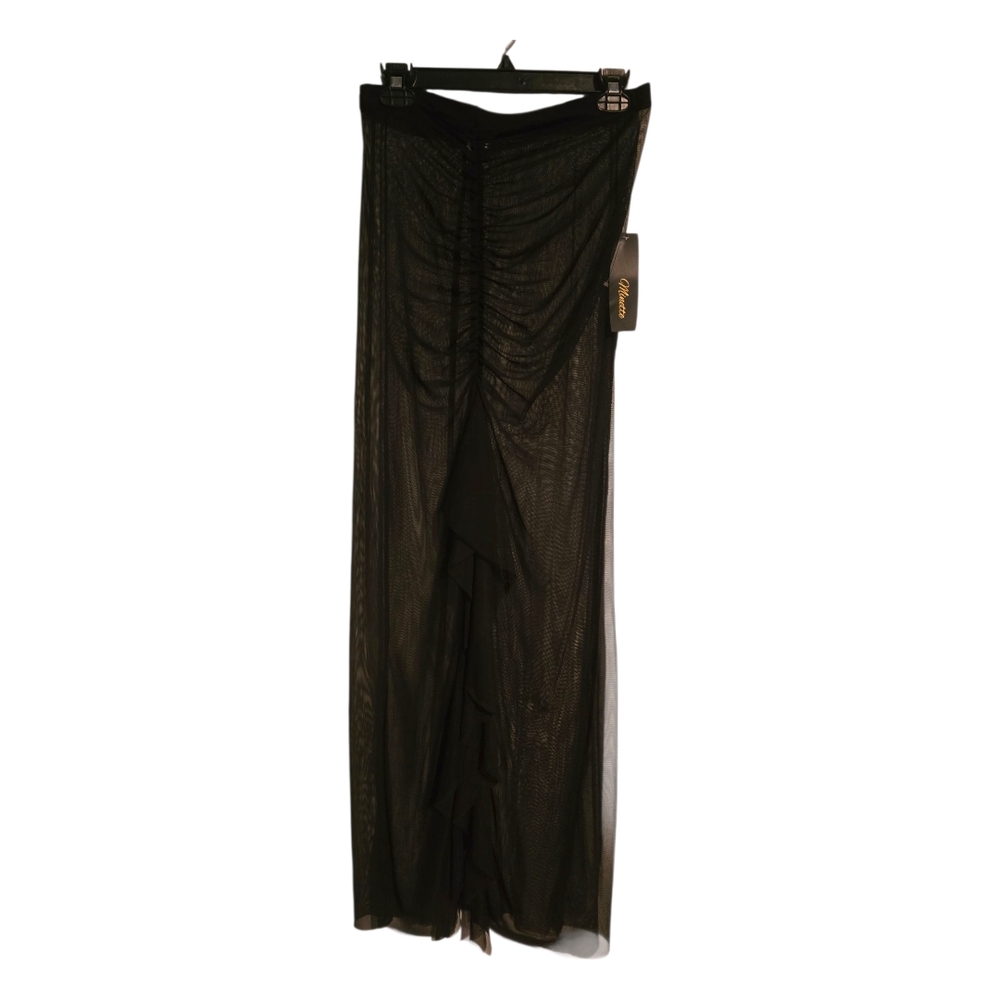 Minette Elegant Black Sheer Skirt
